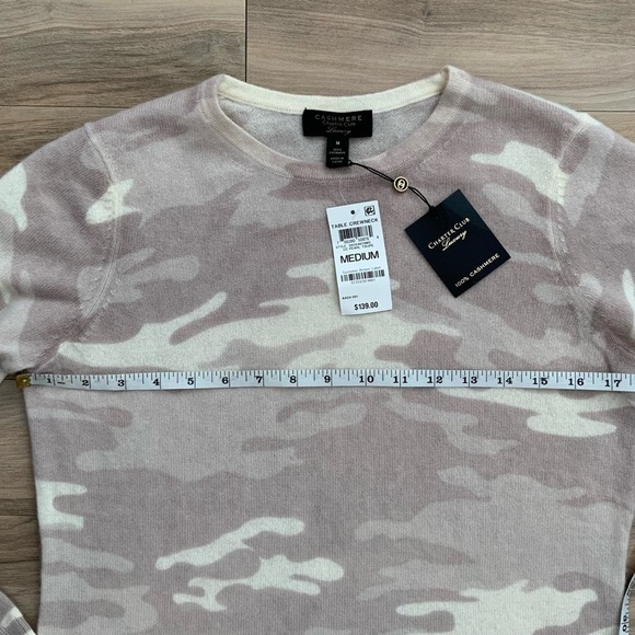 Charter Club 100% Cashmere Camo Sweater - Picture 6 of 9